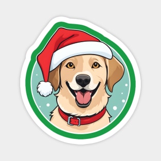 Lab Christmas Magnet