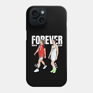 Kate Martin & Caitlin Clark Forever friend basketball cartoon Phone Case
