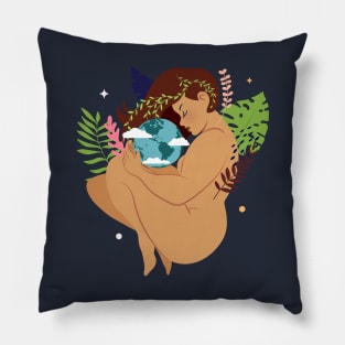 Brown Skinned Mother Earth Pillow