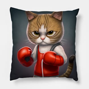 cute kittin boxing Pillow