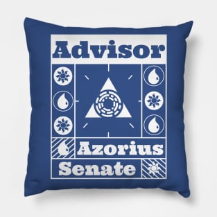 Azorius Senate | Advisor | MTG Guild White on Blue Design Pillow