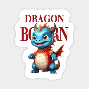 Dragon Born Cutie: Chinese New Year's Adorable Baby Dragon Cheongsam Design Magnet
