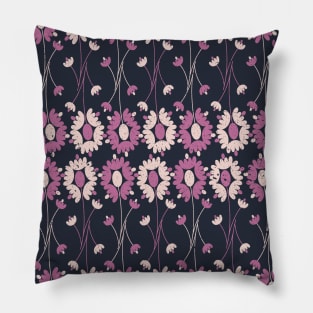 Repetitive Pink Floral Pattern Pillow