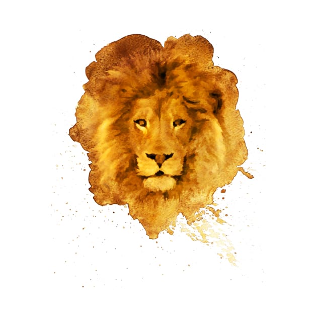 Watercolor Lion by HappyBirdDesign