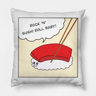 Vintage Sushi Comic Joke Funny Manga Anime Japan Food Pillow