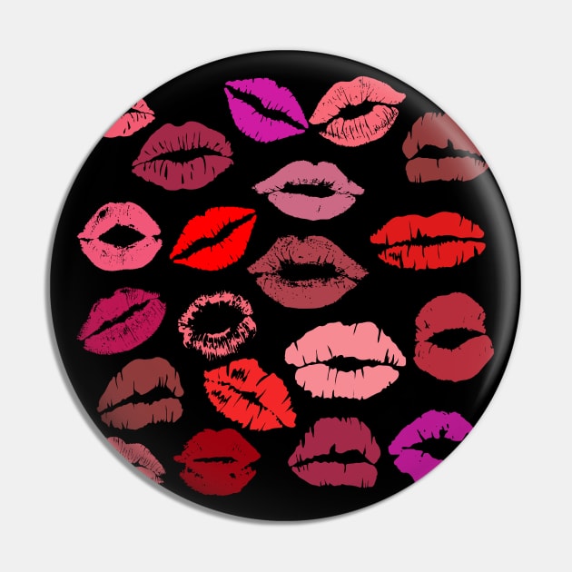 lipstick lip print kisses Pin by MGuyerArt