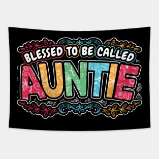 Blessed to be Called Auntie Floral Style Tapestry