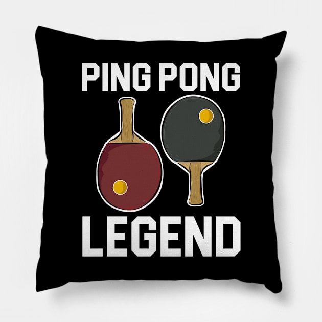 Ping Pong Legend Table Tennis Pillow by dconciente