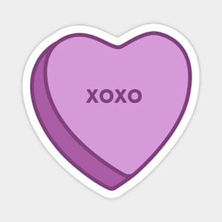 XOXO Purple Heart Magnet