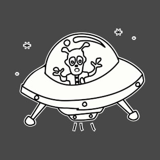 an extraterrestrial craft with its passengers T-Shirt