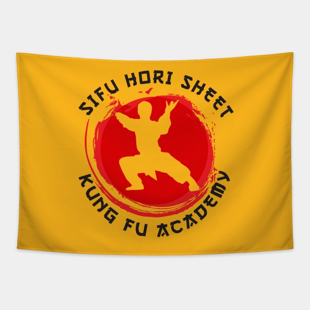 Sifu Hori Sheet Kung Fu Academy Tapestry by Alema Art