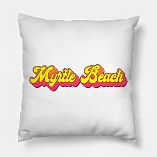 Myrtle Beach South Carolina Laptop Bumper Typography 80's Pillow