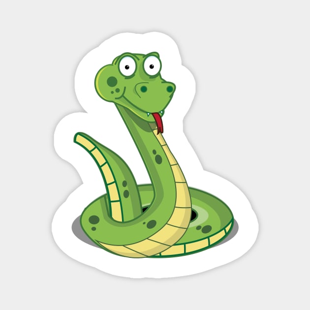 Cute cartoon snake Magnet by nickemporium1