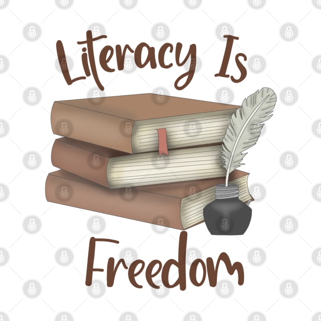 Literacy Is Freedom (Vintage) by Becky-Marie