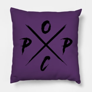 The Pop Freakin' Culturists (Black) Pillow