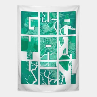 Guayaquil, Ecuador City Map Typography - Watercolor Tapestry