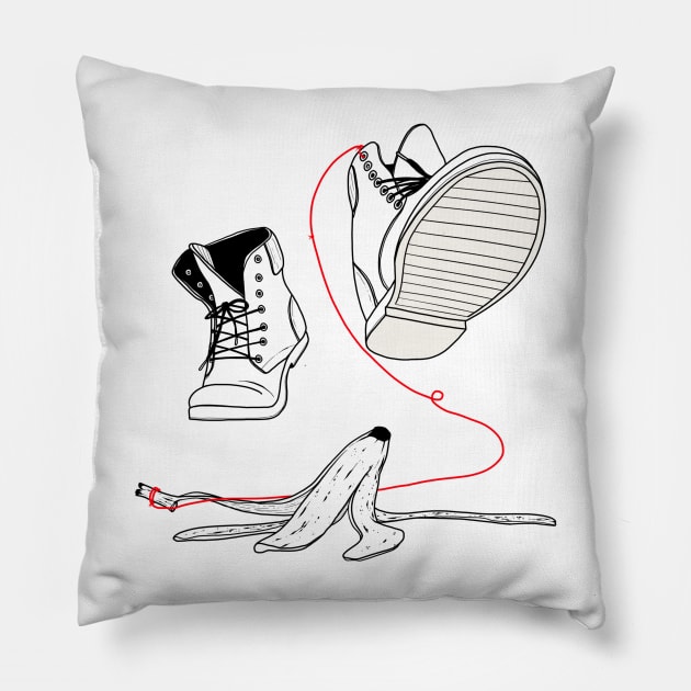 The red thread of fail Pillow by cuadrado