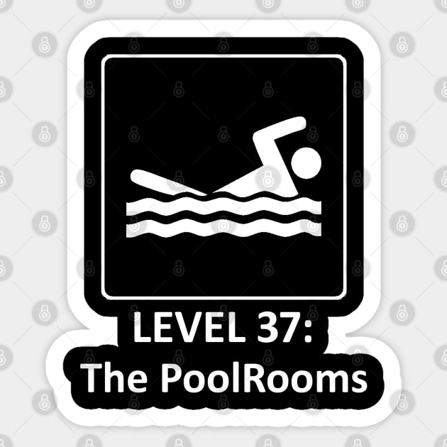 The Backrooms - The Poolrooms - Level 37 - Black Outlined Version - Retro -  Magnet