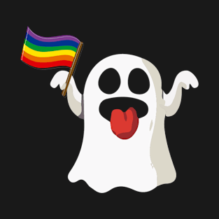 Halloween Lgbt Pride Spooky Ghost T-Shirt