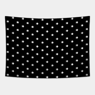 Black and White Retro VSCO Aesthetic stars pattern Tapestry