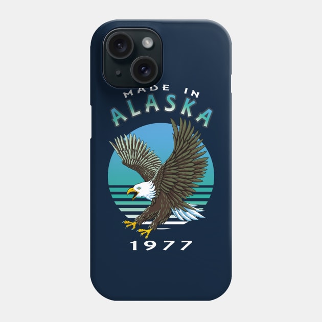 Flying Eagle - Made In Alaska 1977 Birthday Phone Case by TMBTM