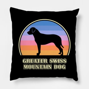 Greater Swiss Mountain Dog Vintage Sunset Dog Pillow