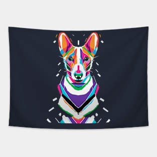 Basenji Dog 90s Vintage Artwork Tapestry