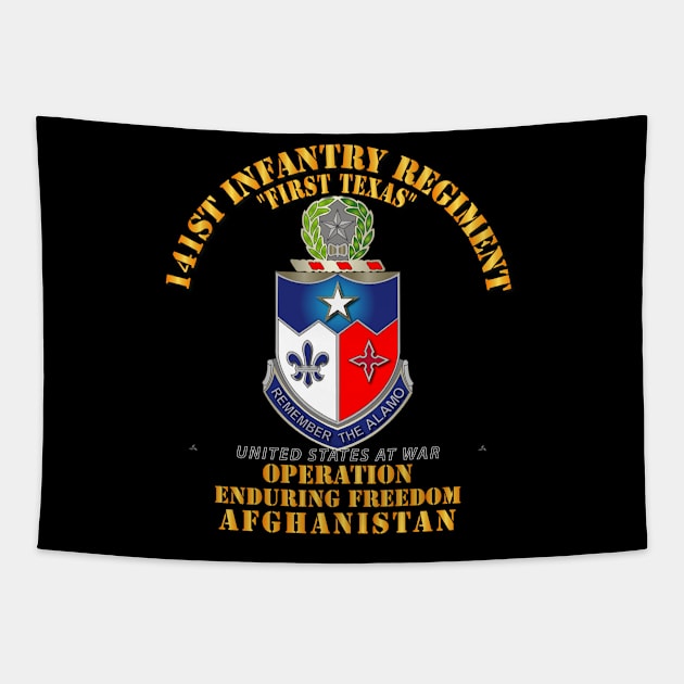 141st Infantry Regiment - OEF - Afghanistan w Txt Tapestry by twix123844