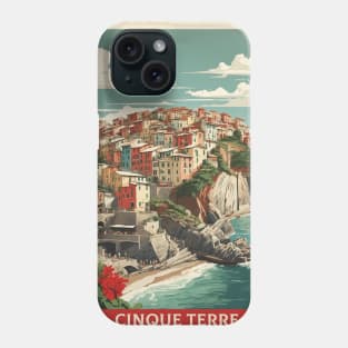 Cinque Terre Italy Vintage Tourism Travel Poster Phone Case