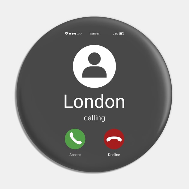 London Calling Pin by ShirtBricks