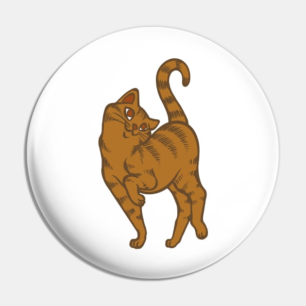 Begging for Pettings--Orange Tabby Style Pin by RJKpoyp