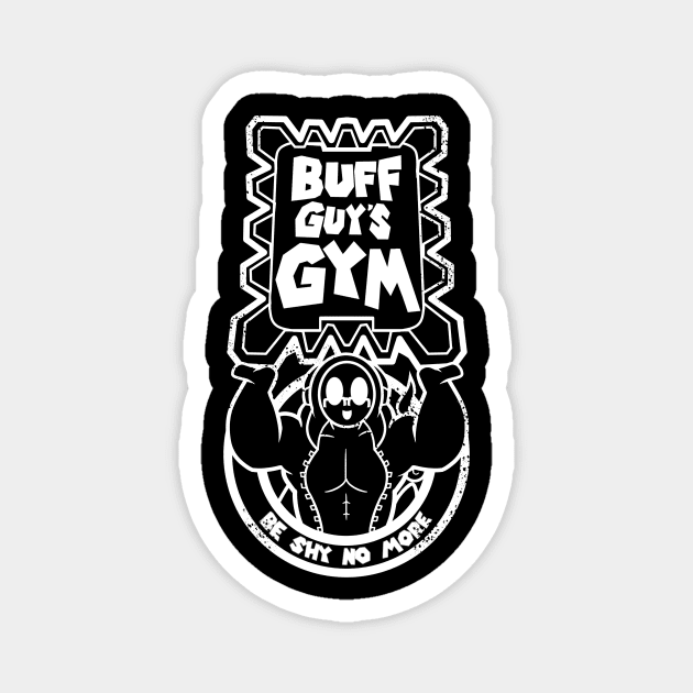 Buff guy Gym White V2 Magnet by SokoTeki