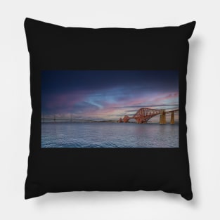 Forth Bridges Sunset Pillow