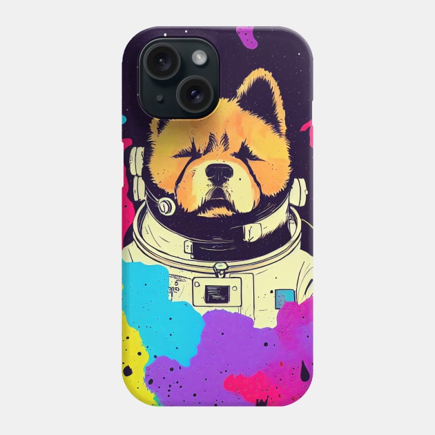 Astronaut chow chow portrait Phone Case by etherElric