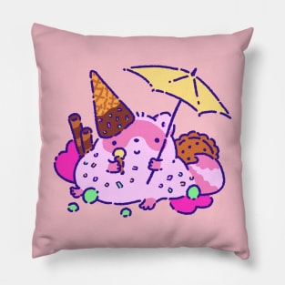 Melted raccoon ice-cream Pillow