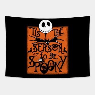 Spooky Halloween Horror Ghost Christmas Slogan Tapestry