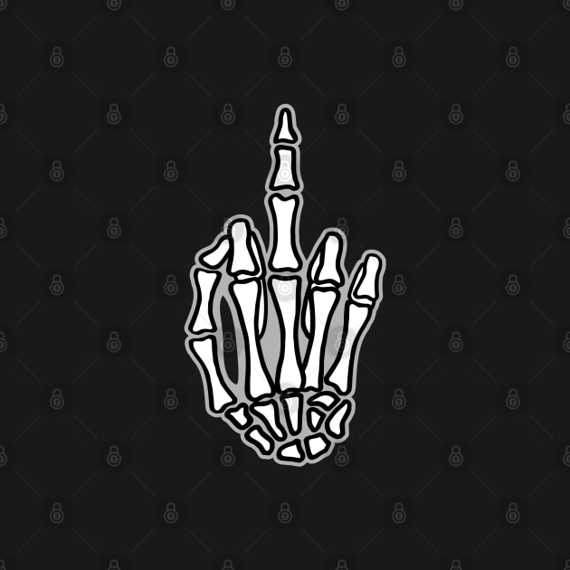 middle finger, skeleton hand sign by beakraus