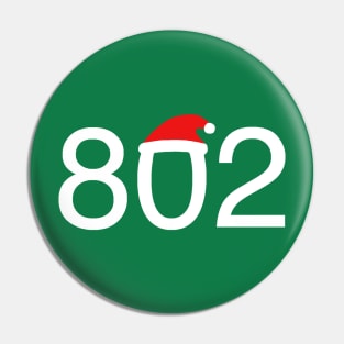 Vermont 802 Christmas Pin