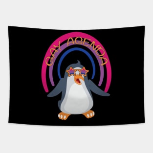 The Gay Agenda Penguin Tapestry