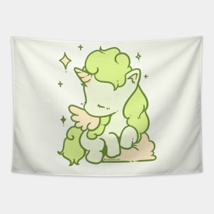 Soft Unicorn (Melon Green) Tapestry