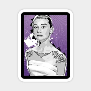 Tattooed Audrey Hepburn Magnet