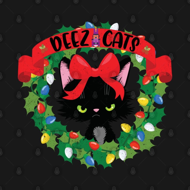 Deez Cats Nuts Nutcracker Christmas Funny Grumpy Kitty by alcoshirts