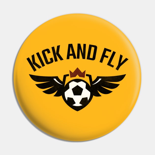 Kick And Fly Soccer Pin by Sanworld