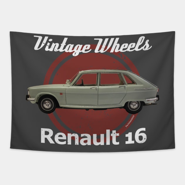 Vintage Wheels - Renault 16 Tapestry by DaJellah