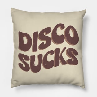 Disco Sucks // Brown Vintage Pillow