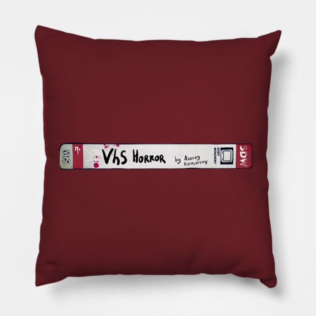 VHS horror 80s Pillow by Kotolevskiy