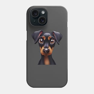 Charming Doberman Pinscher Illustration Phone Case