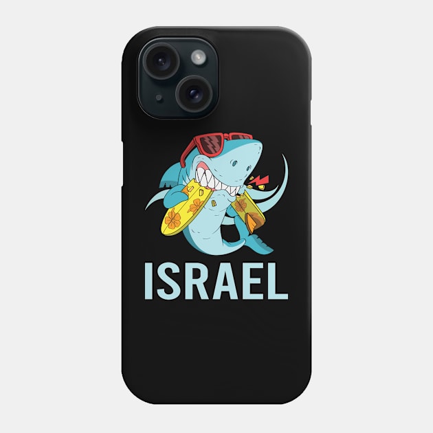 Funny Shark - Israel Name Phone Case by songuk
