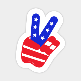 Vote - Vintage Peace Sign "V" (Hand Only) Magnet
