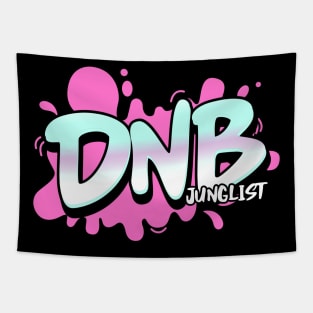 DNB  - Junglist Splat (pink/black drop shadow) Tapestry